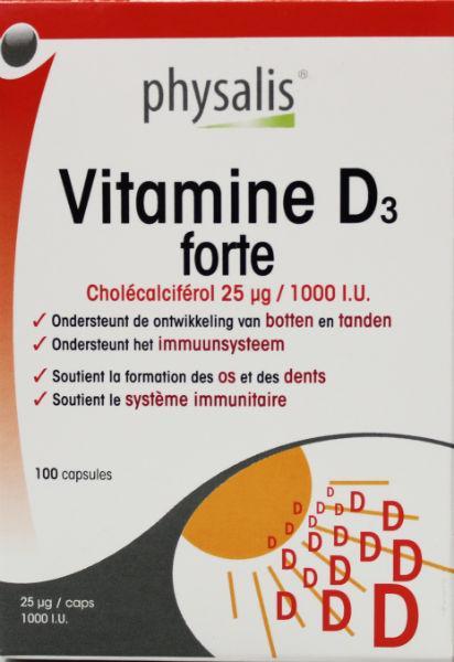 Physalis Vitamine D3 Forte 100 capsules