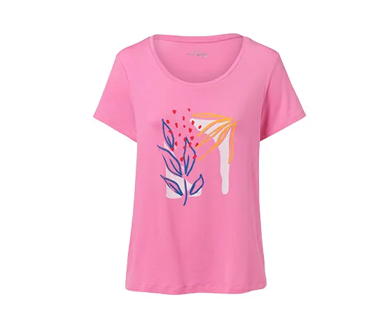 Shorty-Pyjama, pink-blau