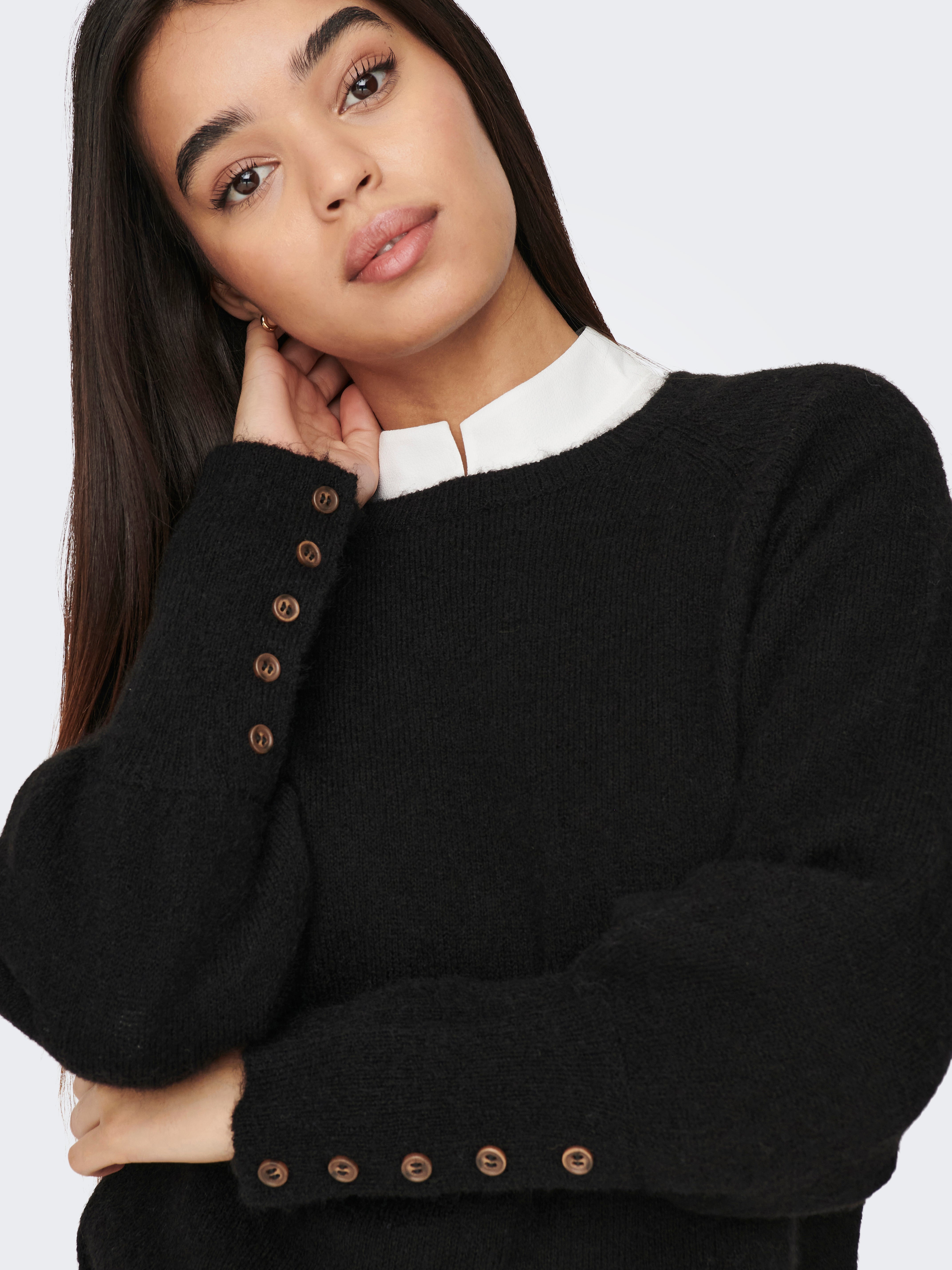 JDYINGE Strickpullover Black