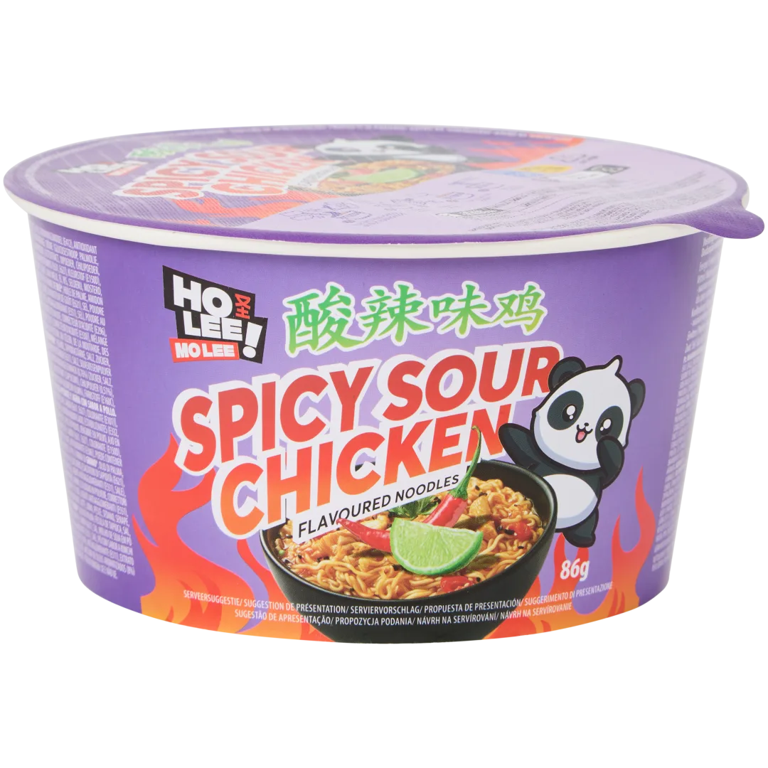Nouilles instantanées Holee Molee Spicy Sour Chicken