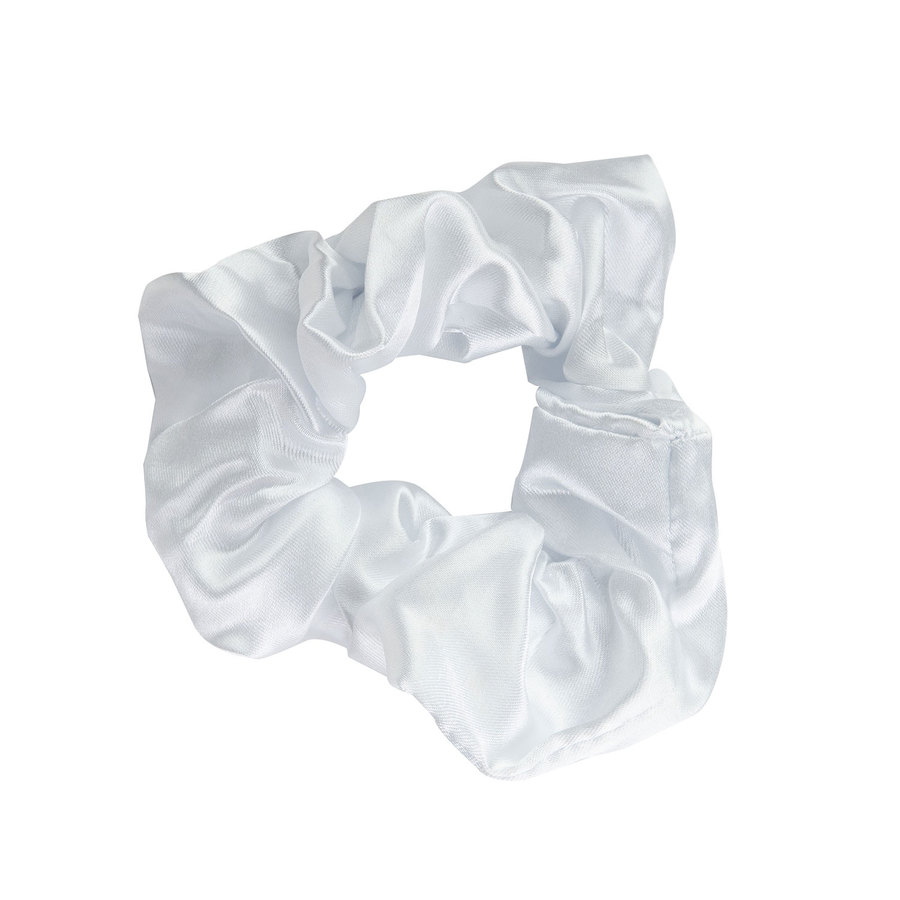 Brushworks Pink & White Satin Scrunchies 4pcs