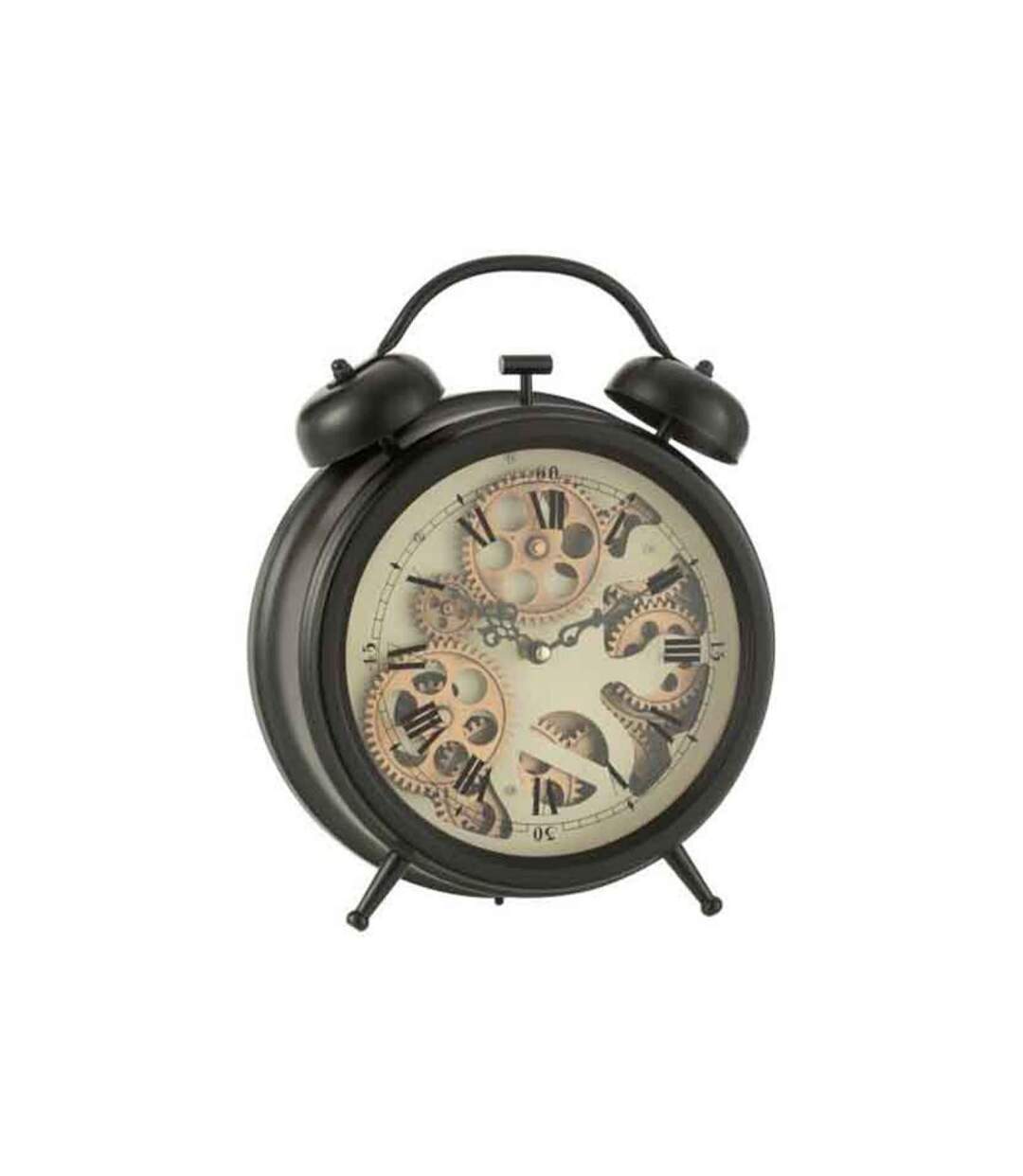 Paris Prix - Réveil à Poser Vintage mécanisme 33cm Noir