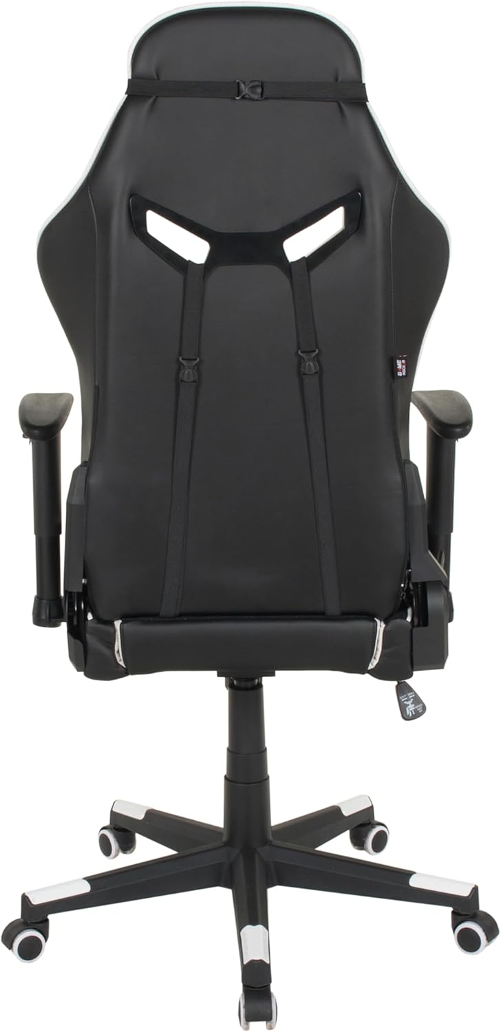 GAME ROCKER Gaming Stuhl G-30 Mikrofaser schwarz/weiß, bis 110 kg belastbar