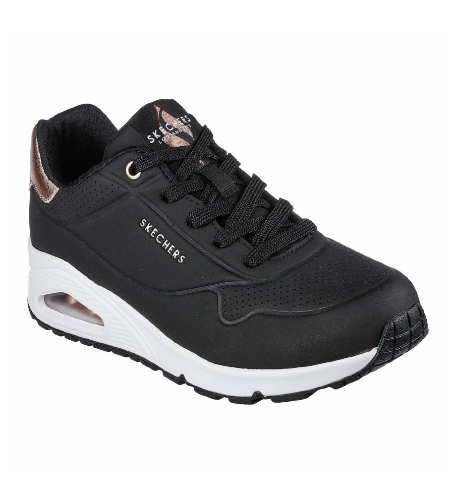 Tênis Skechers UNO, preto e branco
