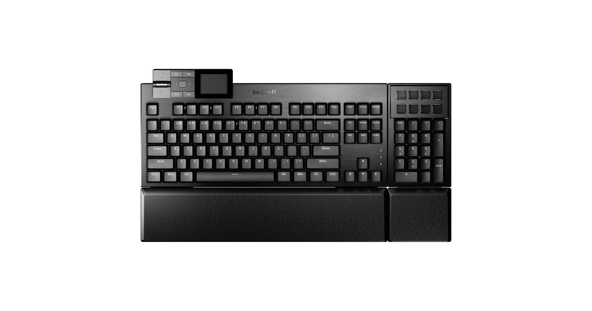 be quiet!Dark Mount Silent Tactile, gaming toetsenbord  (Zwart, US lay-out, be quiet! Silent Tactile, ARGB, PBT double-shot Keycaps, Media Dock)
