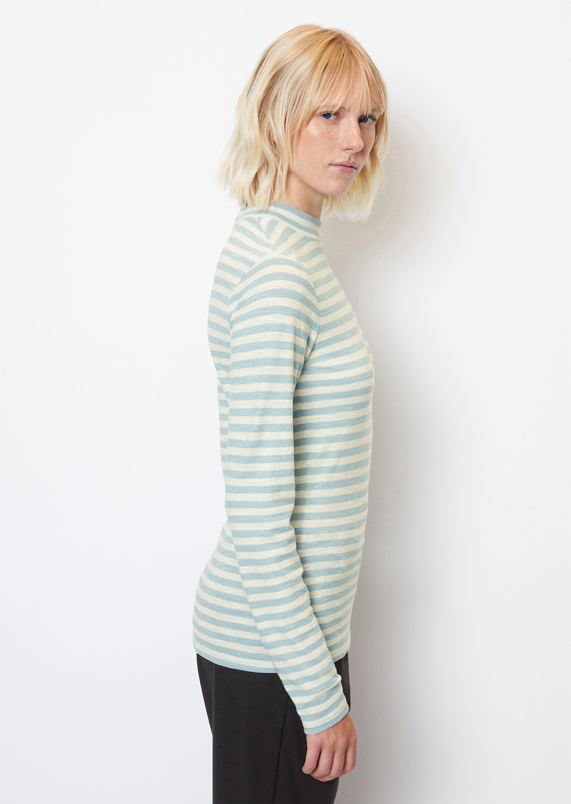 Ringel-Longsleeve regularaus Slubjersey