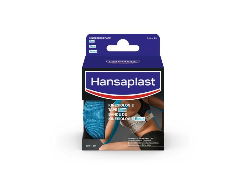 Hansaplast Hansaplast Kinesiologie Tape blau 5 cm x 5 m Atmungsaktives Physio-Tape für Sportverletzungen