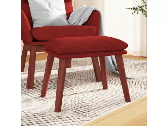Repose-pied Rouge 45x29,5x35 cm Tissu