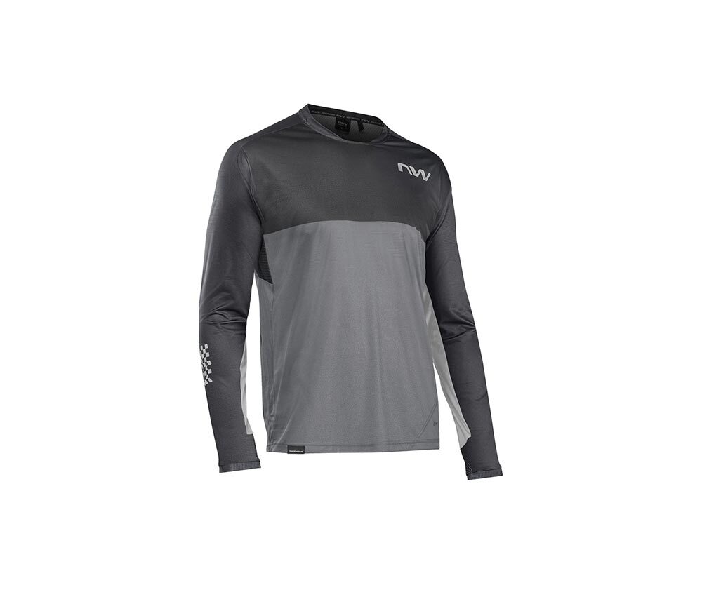 Northwave Edge MTB Fietsshirt Lange Mouwen Grijs/Zwart Heren