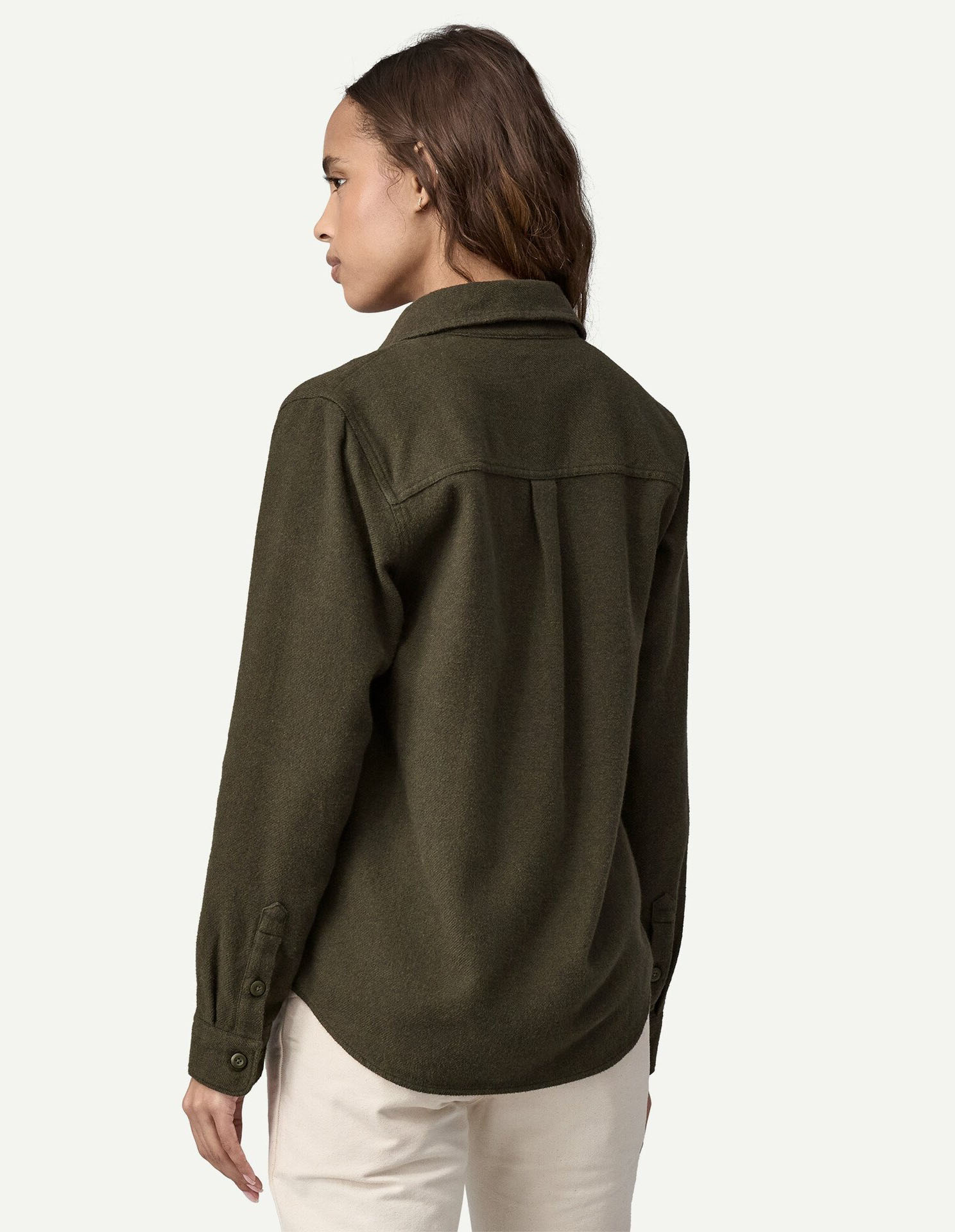 Fjord Flannel Shirt Dame Whole Weave: Pine Needle Green