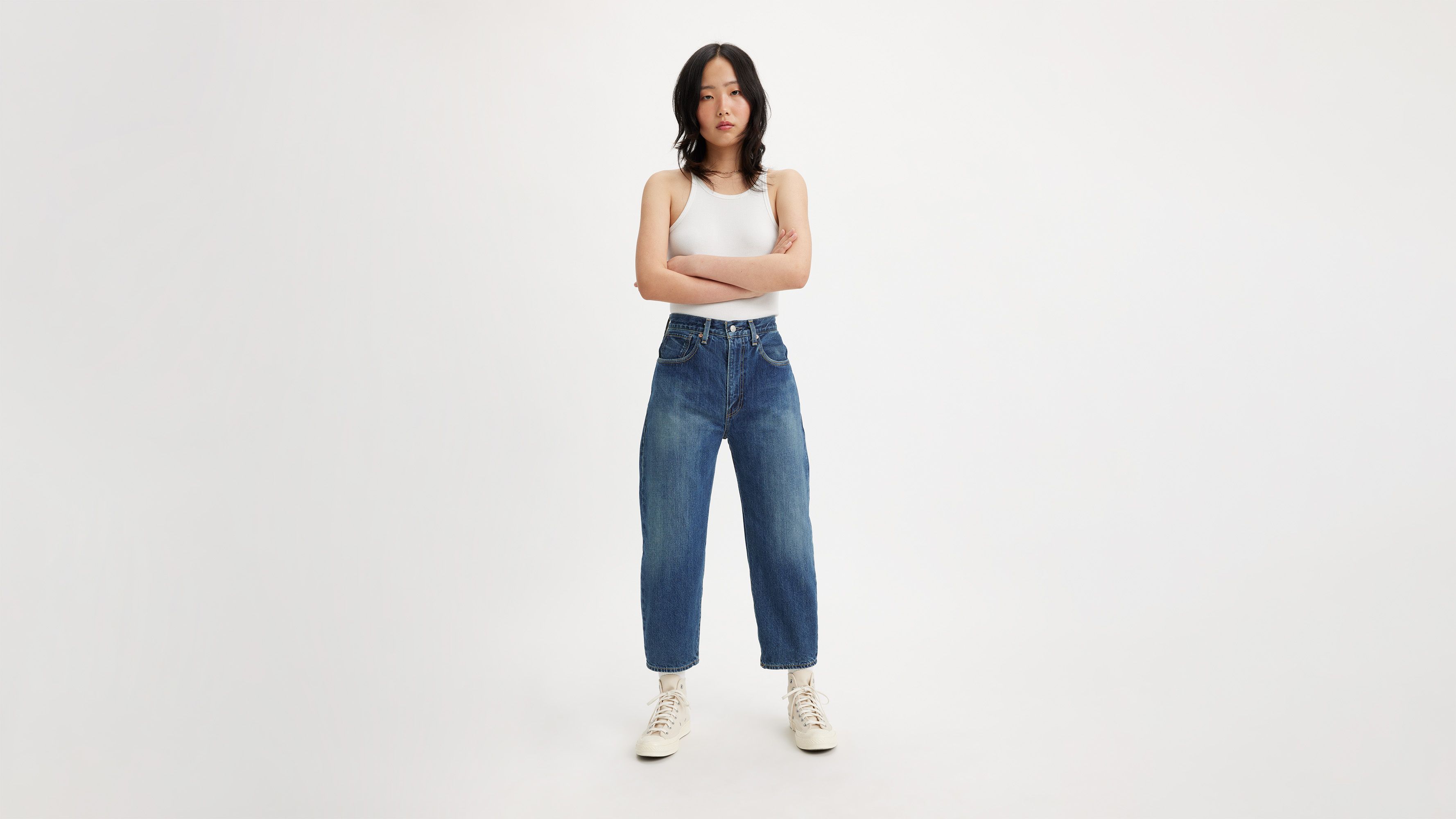 Jean Levi's® Barrel fabriqué au Japon - Mij Sengai Medium Worn In - Bleu