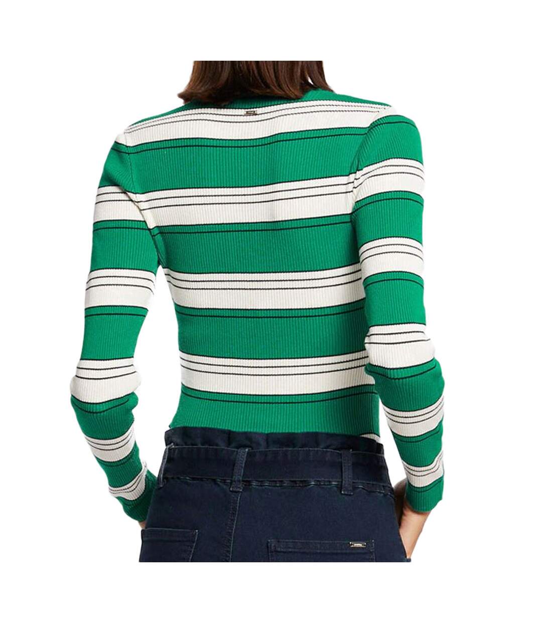 Pull Vert à rayures Femme Morgan Minou