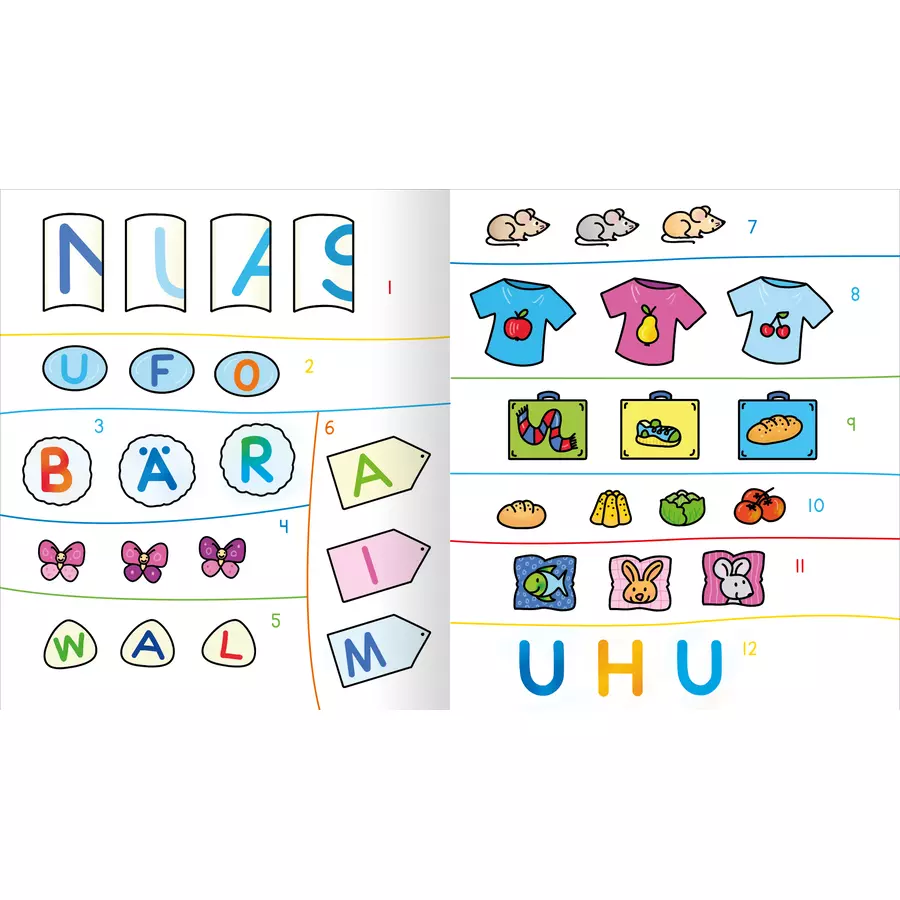 arsEdition Lernraupe – Erstes Stickerheft – Buchstaben und Wörter