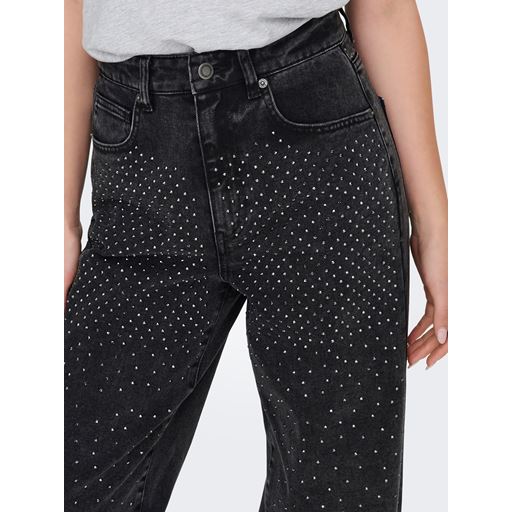 ONLY Hope Rhinestone Jeans, Black, W29/L32