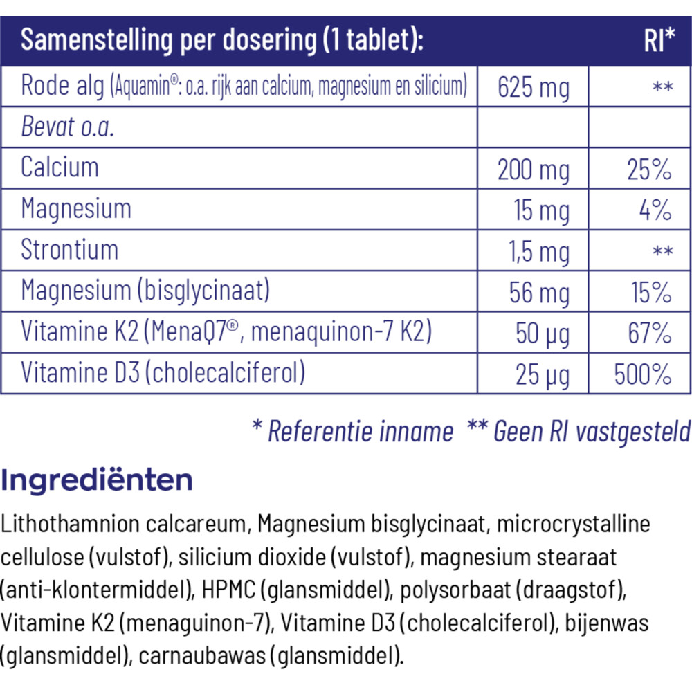 2x Vitakruid Osta K2 & D3 Algae 90 tabletten