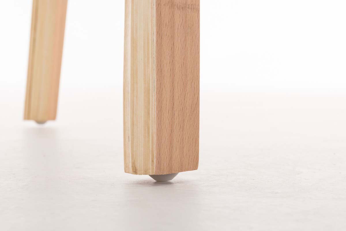 CLP Retrostuhl mit Stoffbezug und umlaufender Rückenlehne I Pflegeleichter Lehnstuhl mit Polsterung und robustem Holzgestell