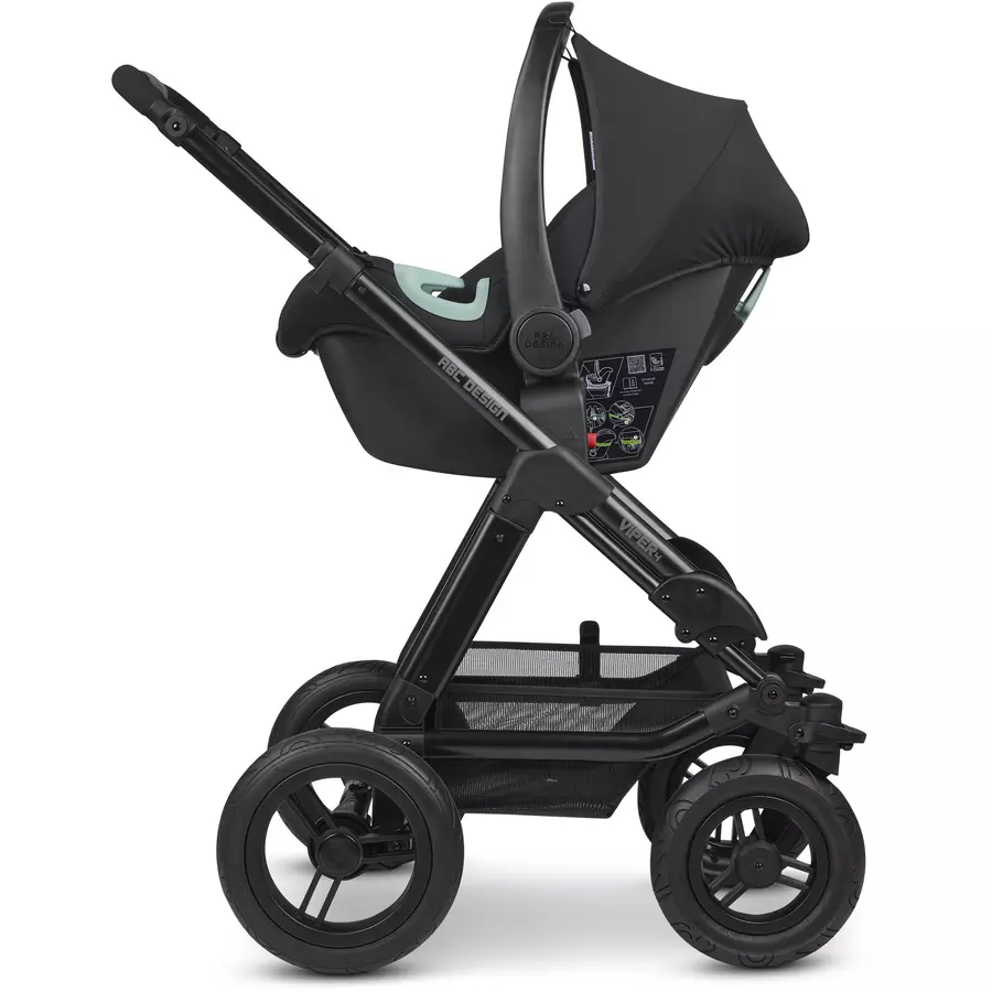 ABC DESIGN Kombikinderwagen Viper 4 Set Black Black