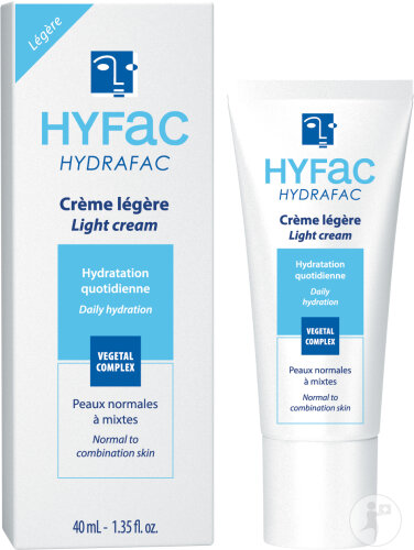 Hyfac Hydrafac Crème Légère Hydratation Quotidienne Peaux Normales À Mixtes Tube 40ml