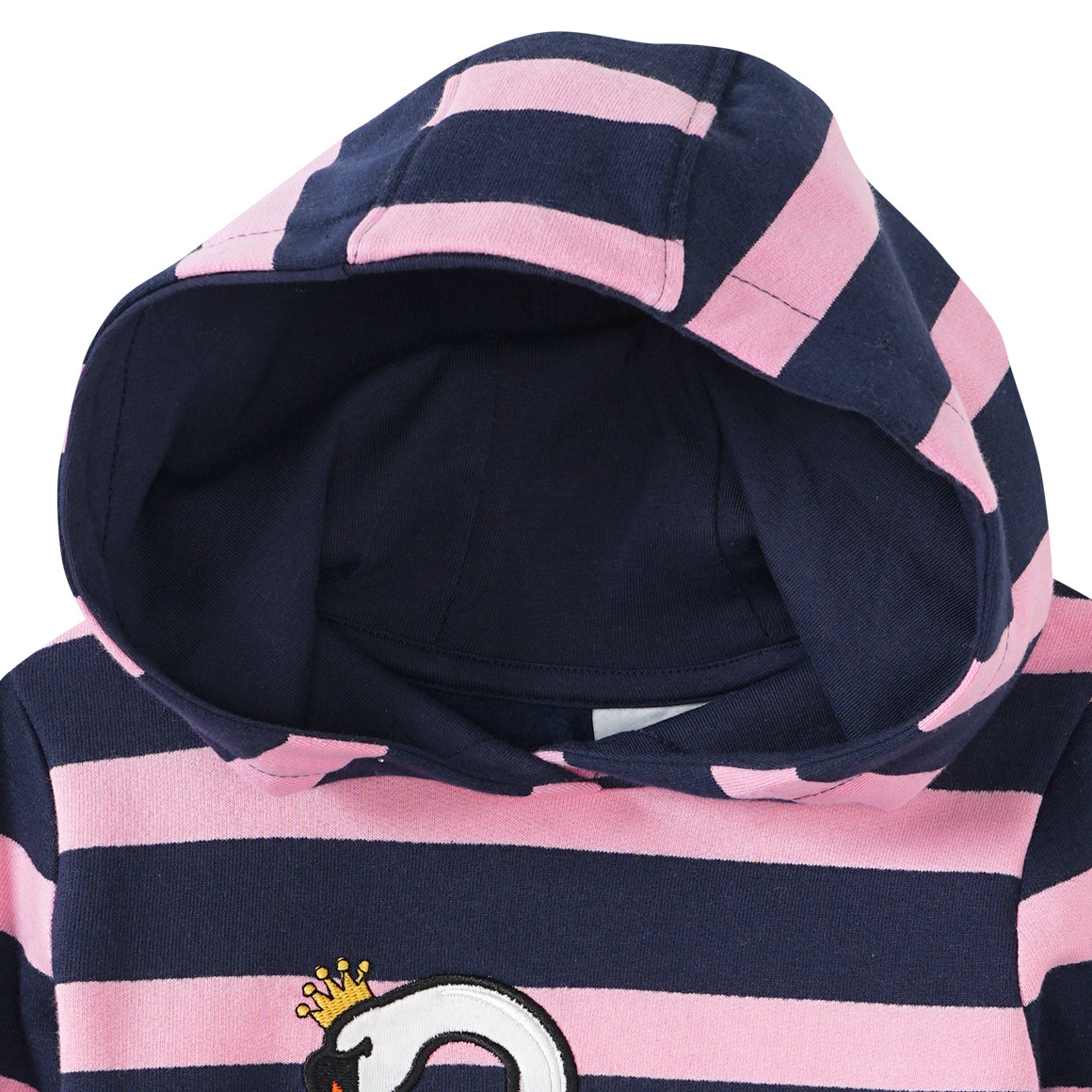 Topolino Mädchen Hoodie mit Schwan-Applikation rosa / dunkelblau