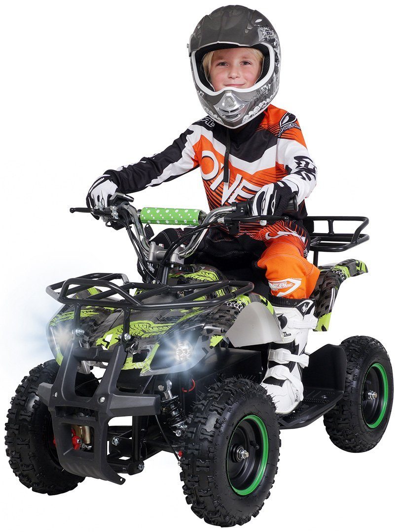 Quadriciclo elétrico infantil Actionbikes Motors Torino ATV 1000 W 36 V, capacidade de carga 50 kg (1 unidade), quadriciclo de bolso - toque de segurança - freio a disco perfurado - até 25 km/h
