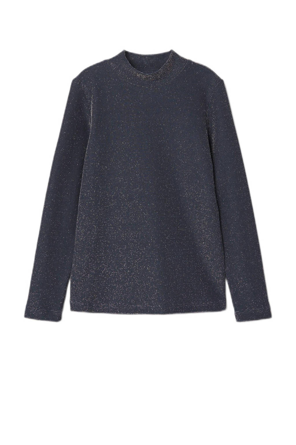 NAME IT longsleeve NKFRAGNE met glitters donkerblauw