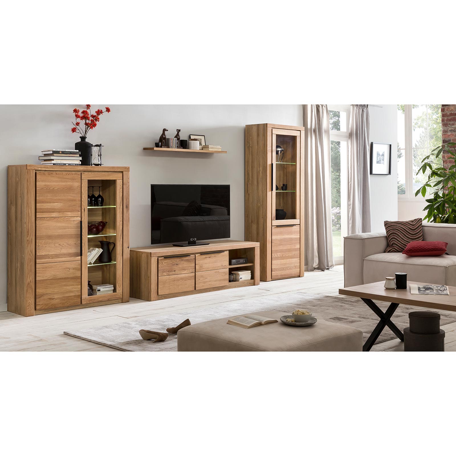 Wandboard - Eiche - teilmassiv - 110 cm