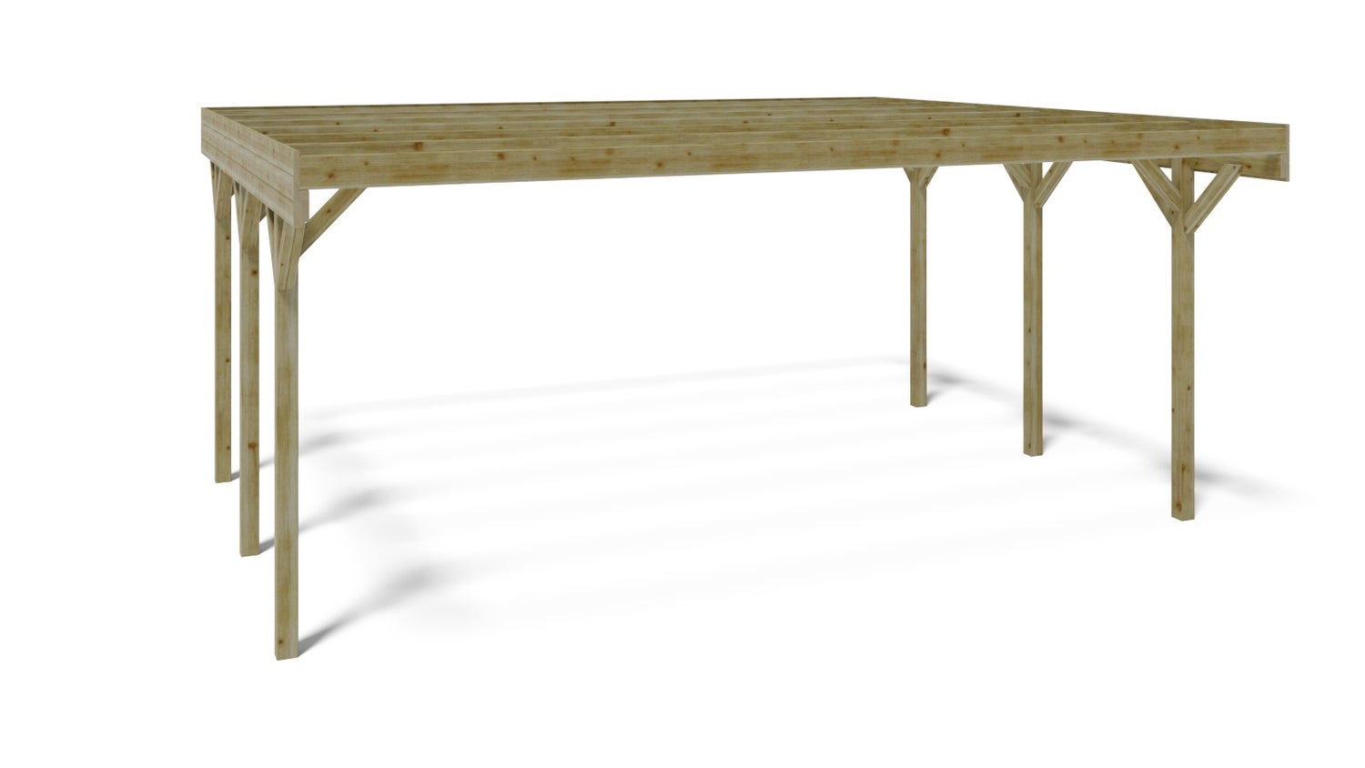 Carport garage dak 6,06x5,03 m - 30,48 m2