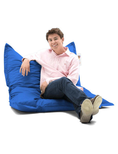 Blue Cushion Pouf