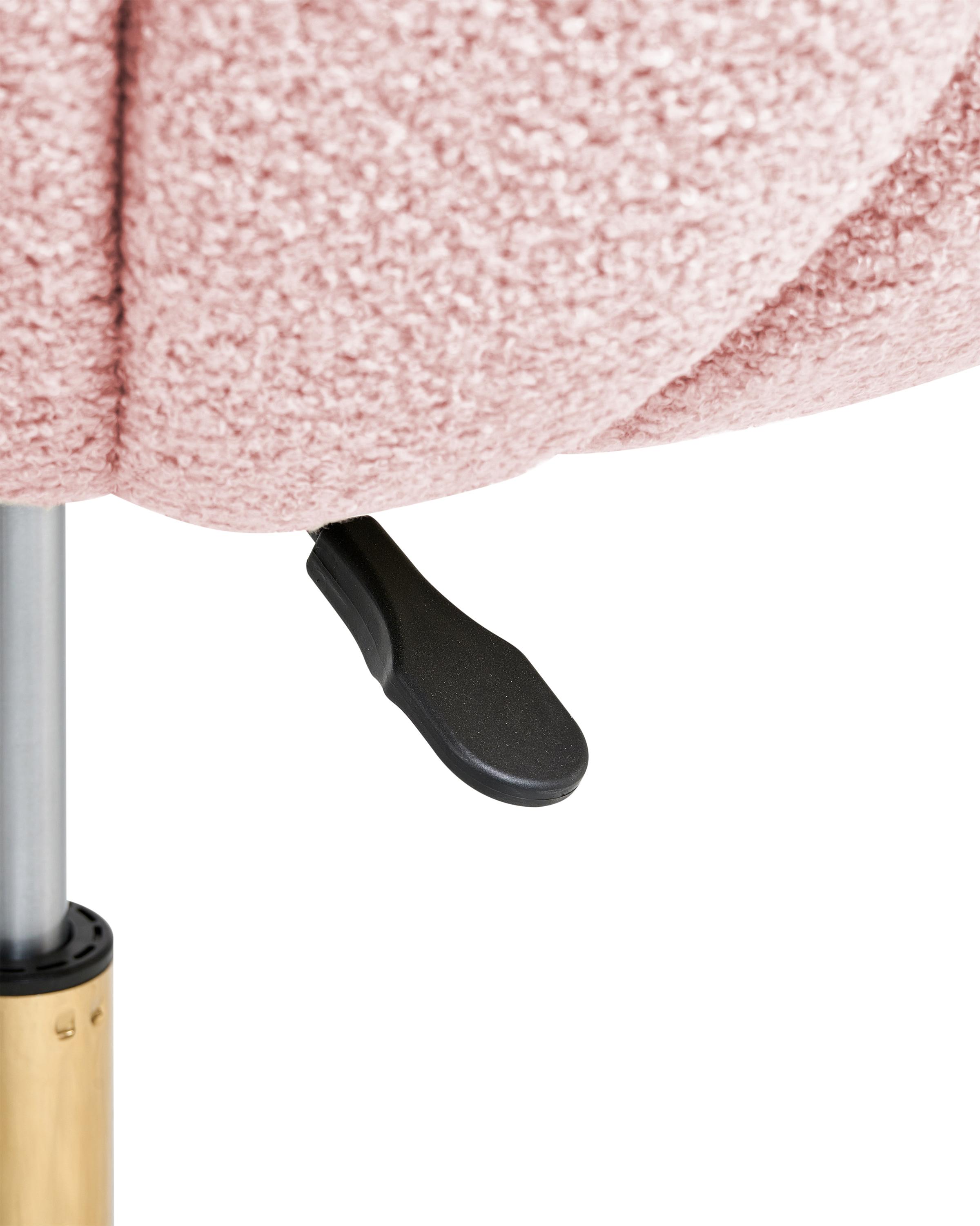 Bureaustoel ANNABELLE Bouclé Pastelroze
