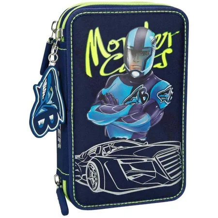 Depesche Federtasche Monster Cars, 3-Fach, sortiert