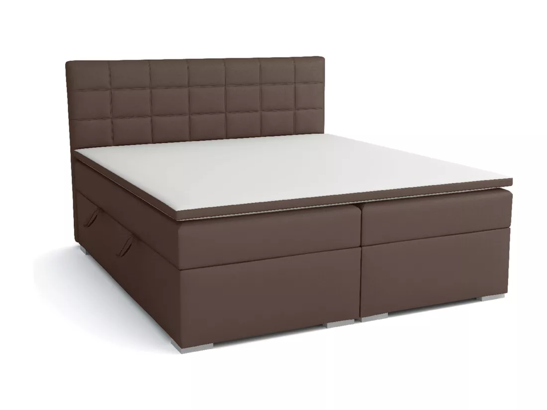 LIT BOXSPRING avec rangements pour la literie Torland, 140x200 cm, Jasmine 28 (Marron)