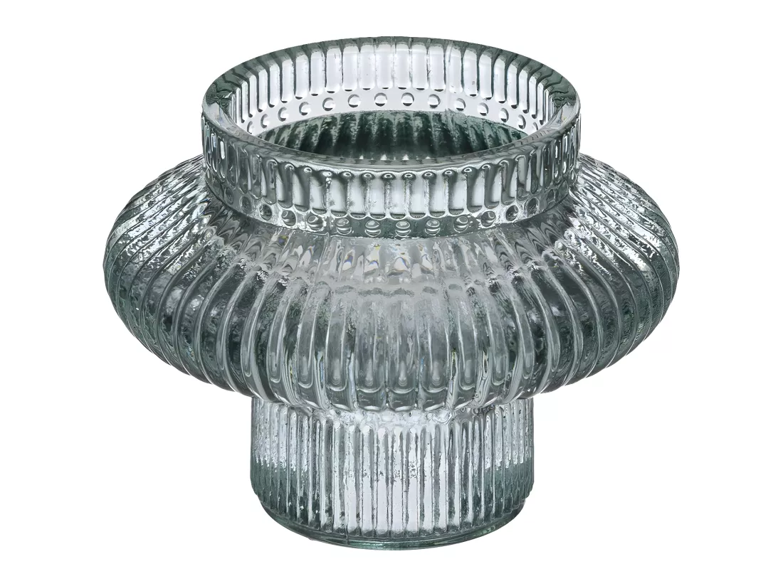 Lot de 3 Bougeoirs Chandeliers en Verre