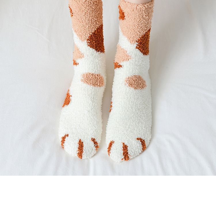Auroriola - Kattenpoot Fleece Sokken