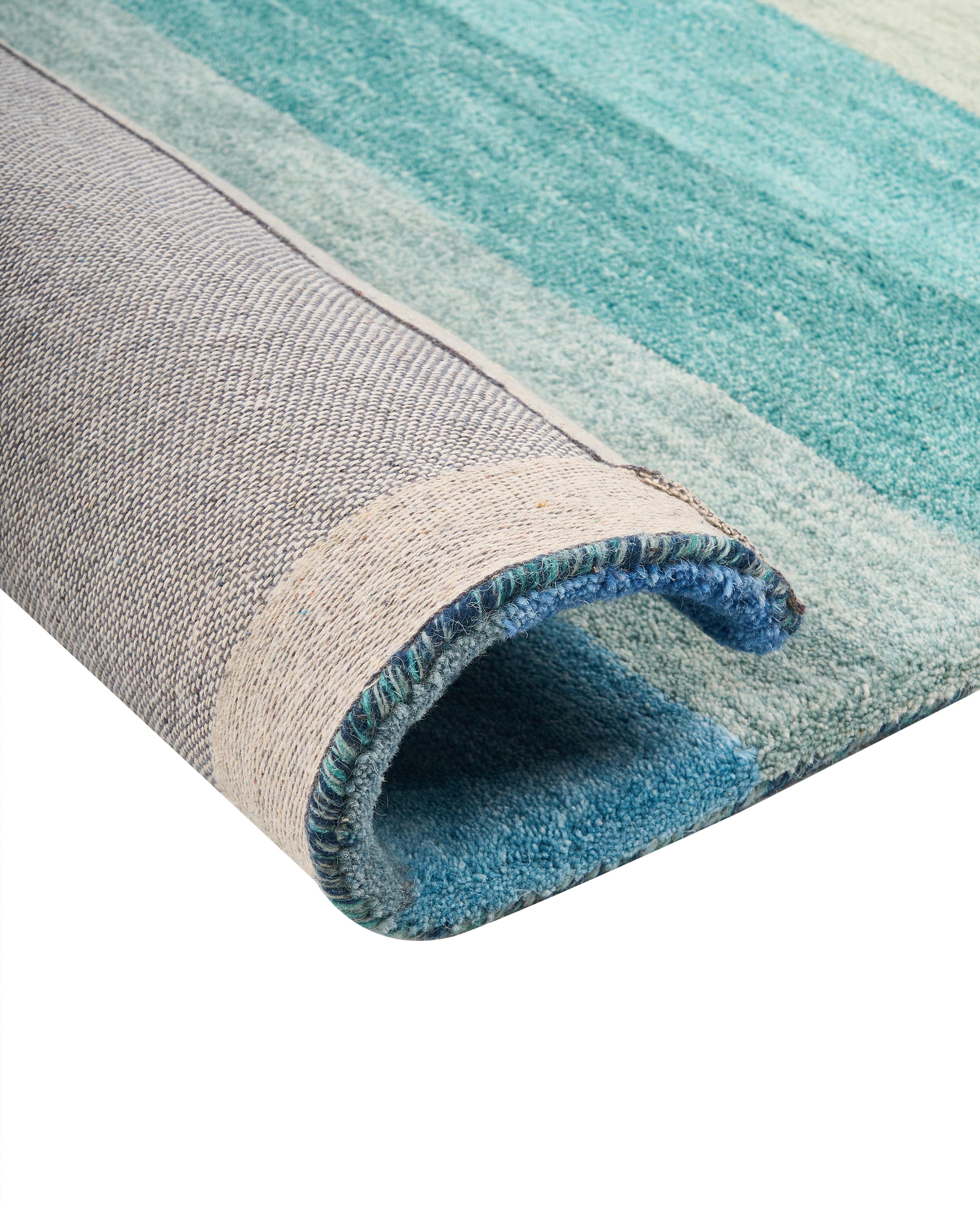 Vloerkleed MAILSI Blauw 140 x 200 cm Wol