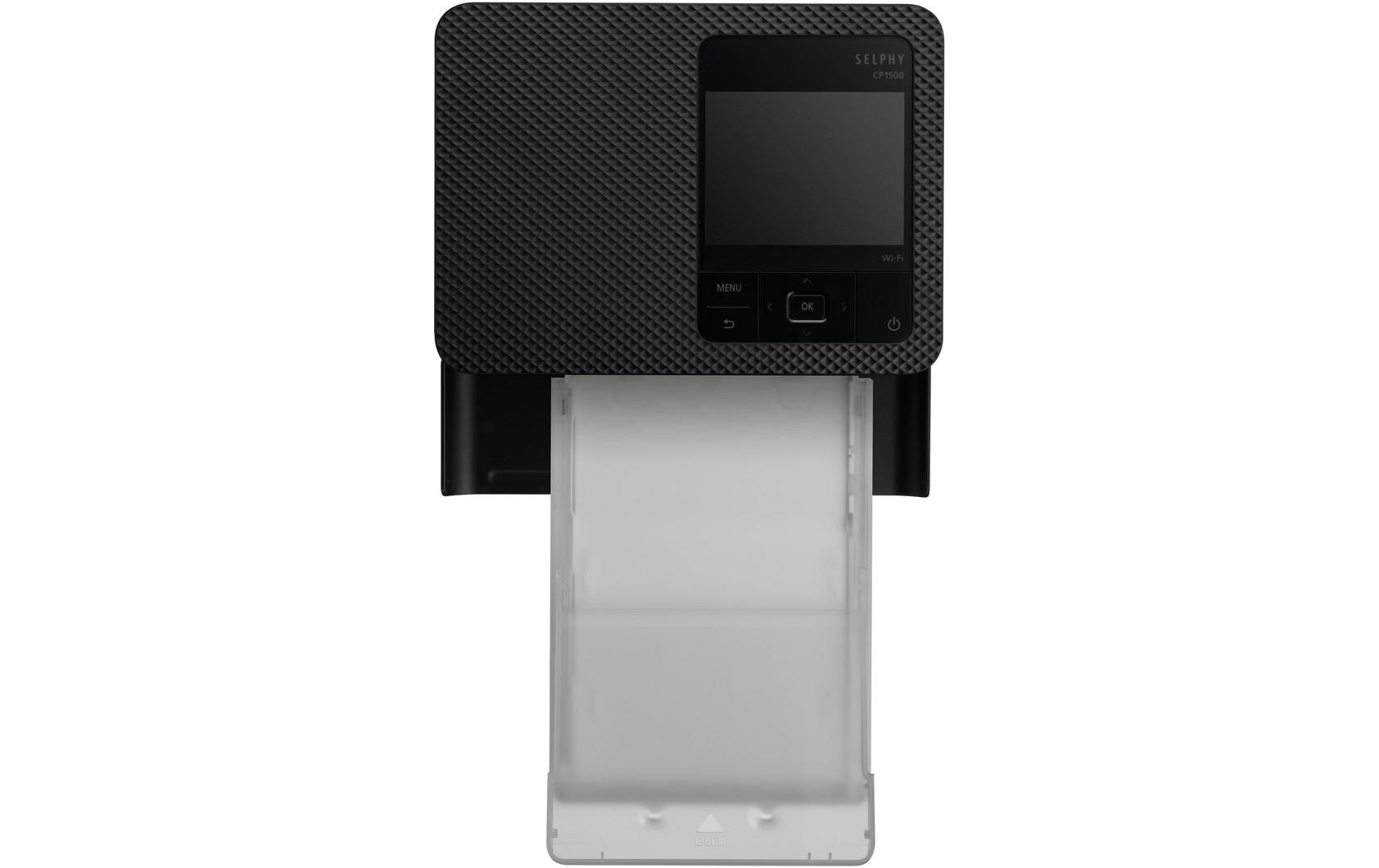 Fotodrucker Selphy CP1500 Schwarz inkl. Papier und Tinte<br>Mobiler, WLAN-fähiger Fotodrucker