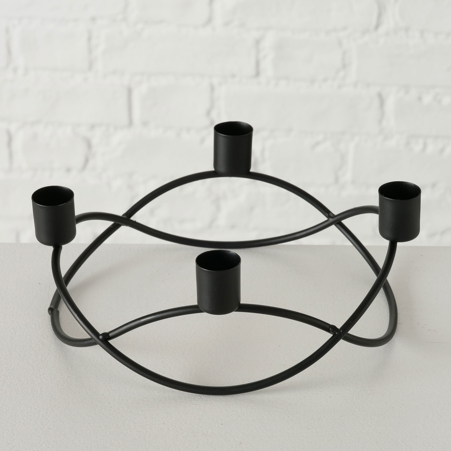 Kerzenleuchter - schwarz - Ø 22 cm