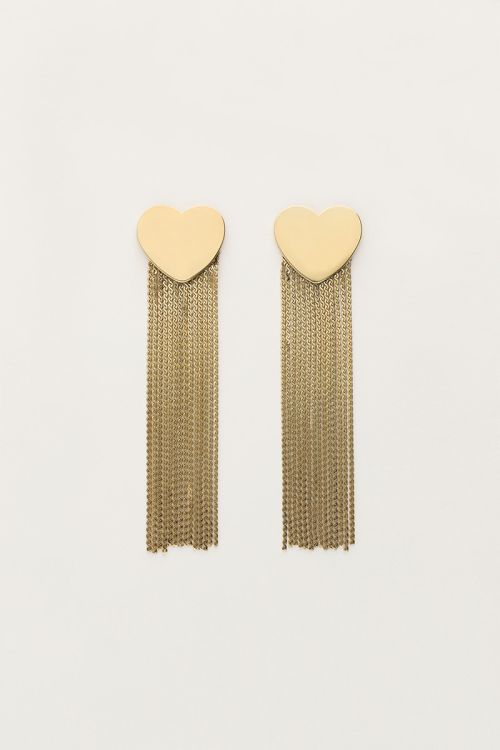 Starry oorhangers met hart en koordjes
