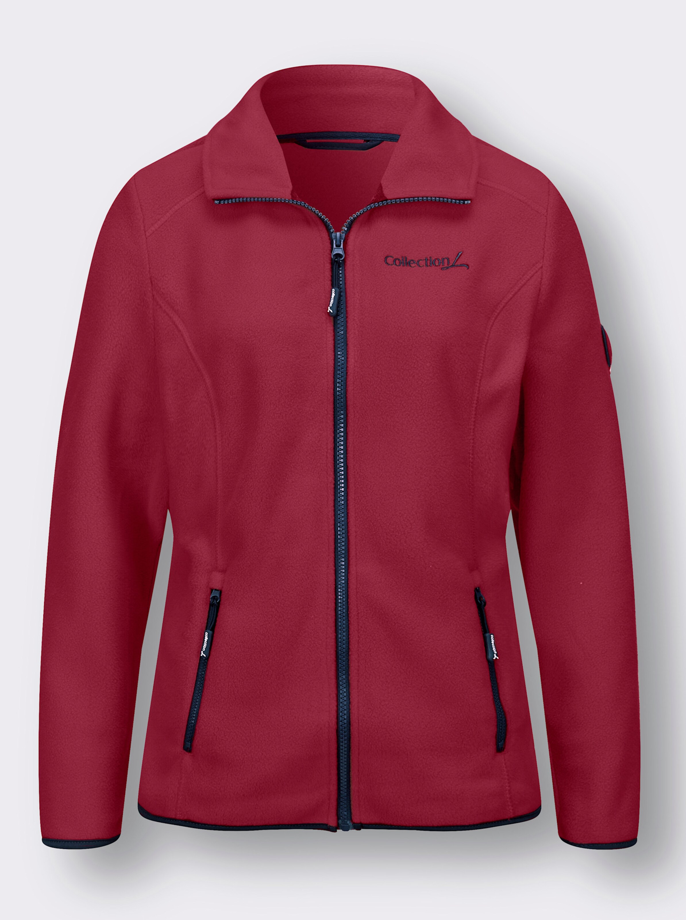 Fleecejacke mit Stickerei