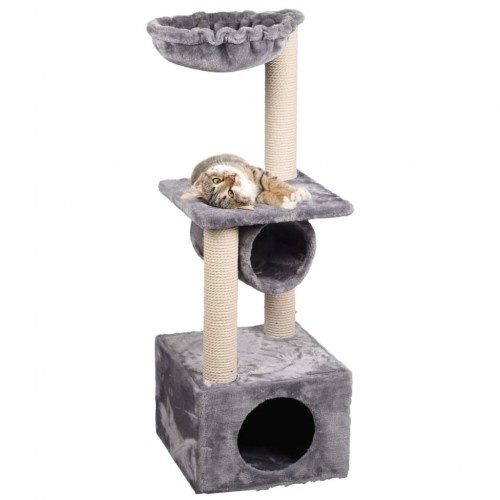 Arranhador macio para gatos, cinza