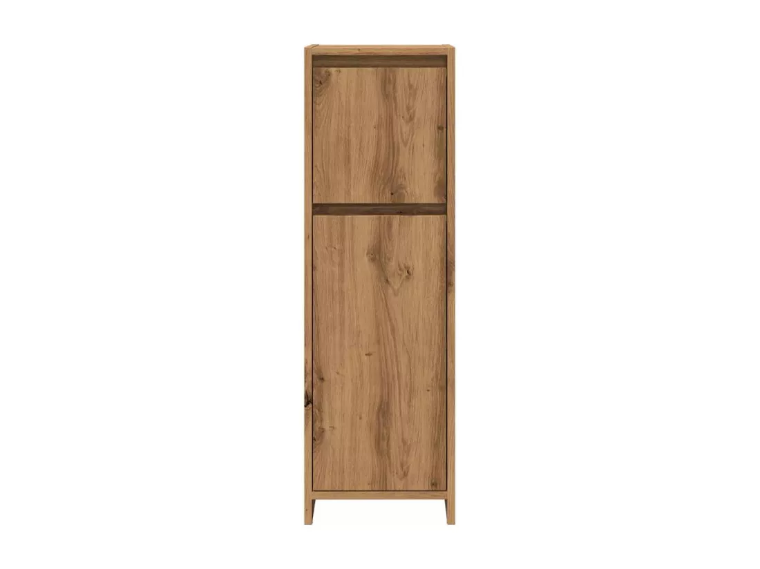 Armoire de bain chêne artisanal 30x30x95 cm bois d'ingénierie