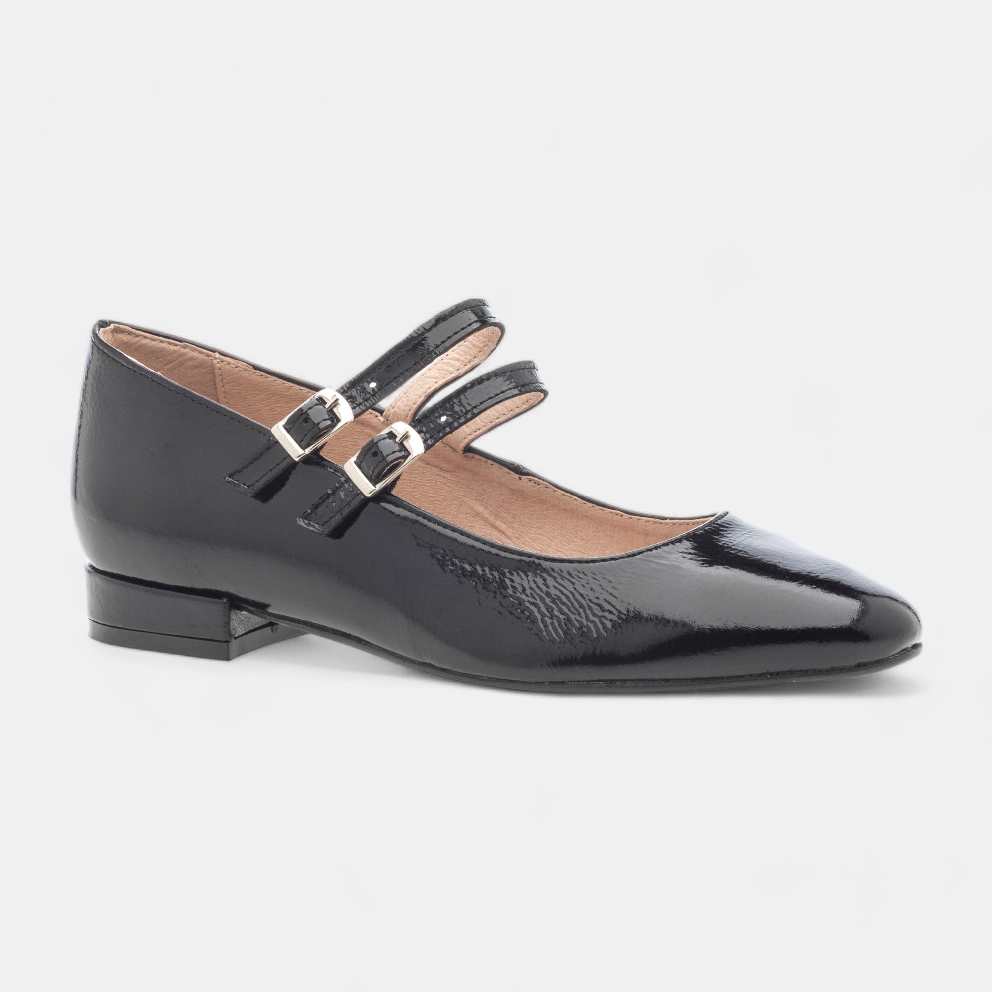 Babies Femme en cuir noir vernis
