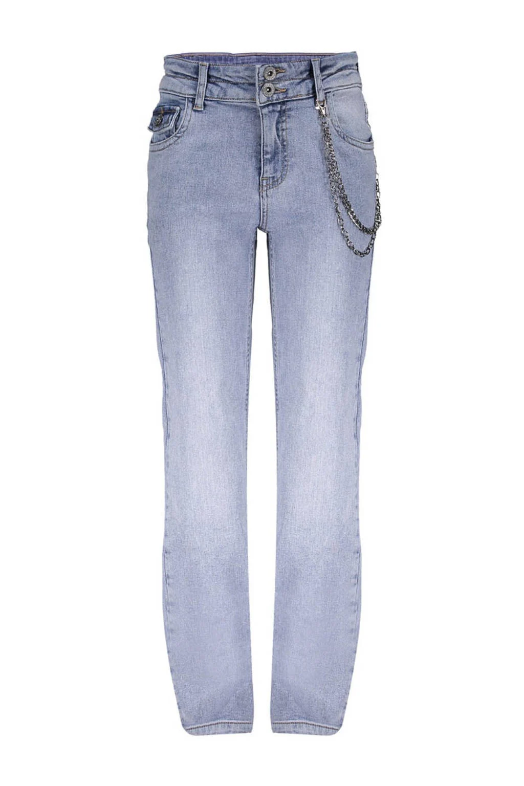 Frankie&Liberty high waist straight leg jeans light blue denim