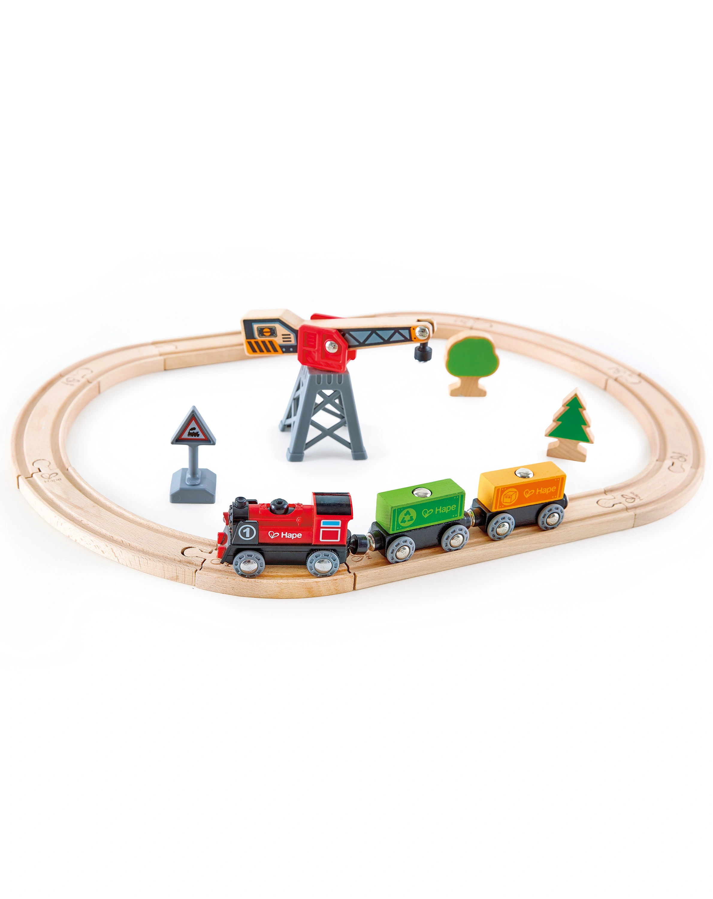 Eisenbahn-Set FRACHTLIEFERUNG aus Holz