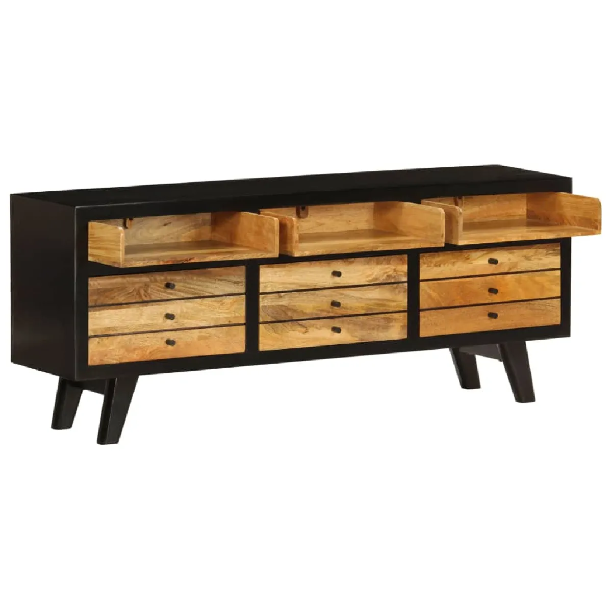 Helloshop26 Meuble TV 120 cm bois massif de manguier