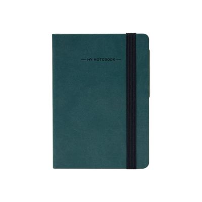 Legami My Notebook - Carnet de notes à élastique - 9,5 x 13,5 cm - ligné - bleu pétrole