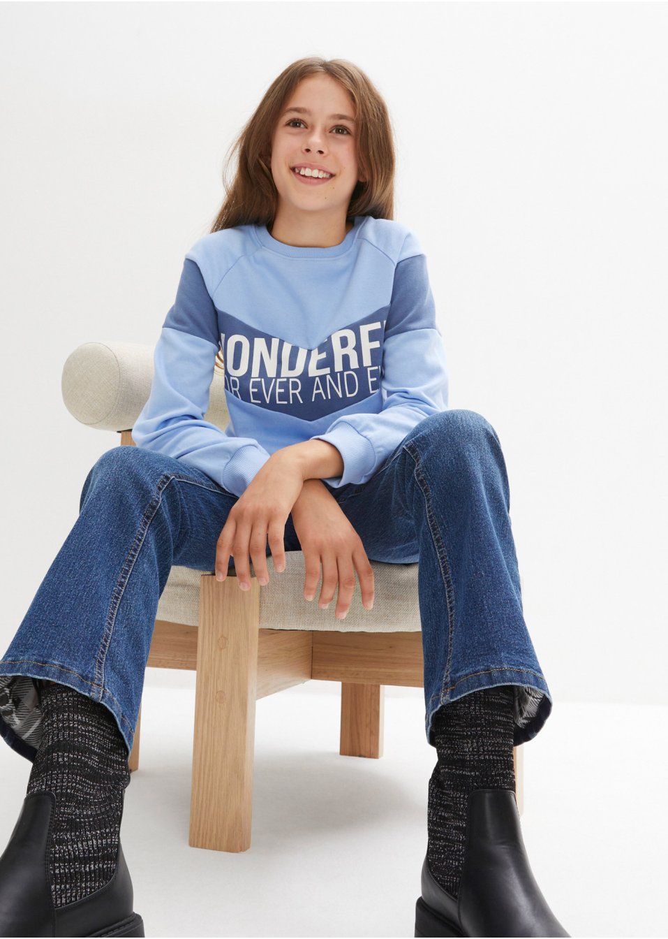 Sweat-shirt fille en coton