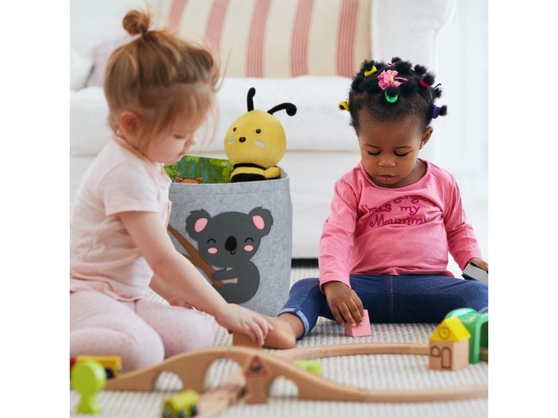 relaxdays Spielzeugkorb Koala Idealer Aufbewahrungskorb für das Kinderzimmer