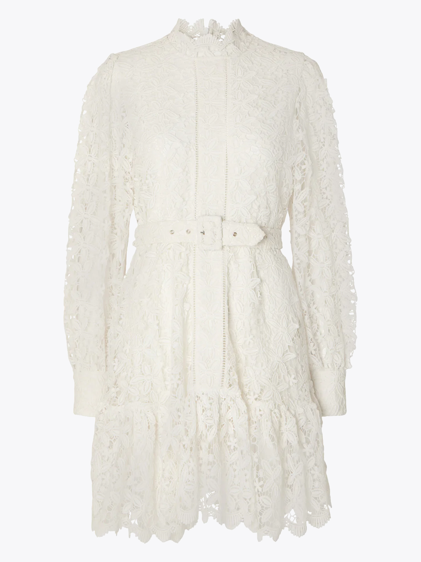 Silja Long Sleeve Embroidery Short Dress