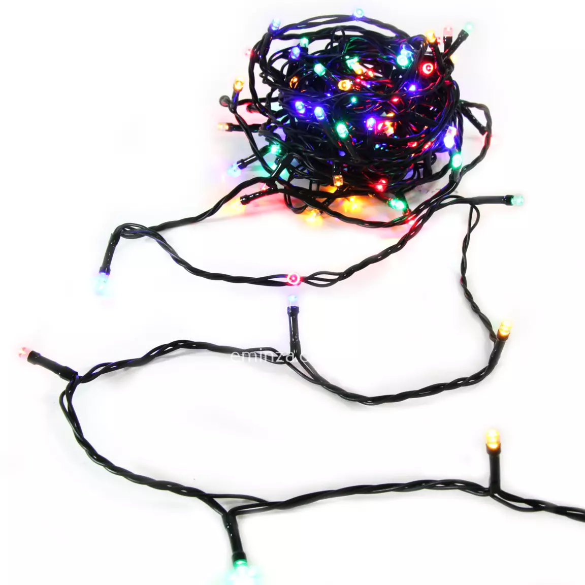 Guirlande lumineuse 20 m 200 LED câble vert Timer Multicolore