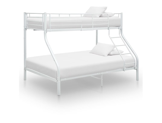 VIDAXL - Sommier 140 x 200 Cadre de lit superposé blanc métal 140x200 cm/90x200 cm